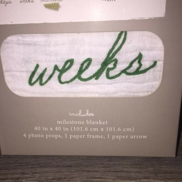 NIB C R Gibson Baby Milestone Blanket & 6 Photo Props - Picture 2 of 5